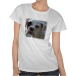 Black Eyed Boxer Dog Ladies T-Shirt