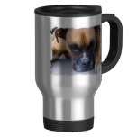 Resting Boxer Dog Stainless Travel Mug