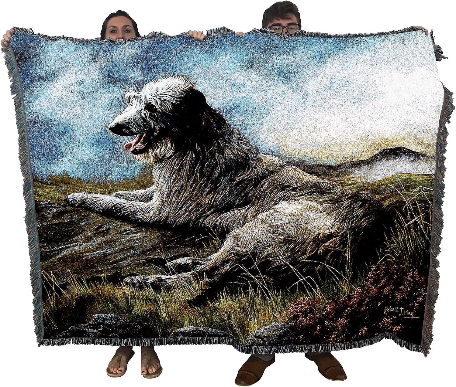 Scottish Deerhound Dog Woven Blanket