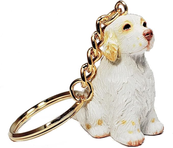 Clumber Spaniel Dog Keychain