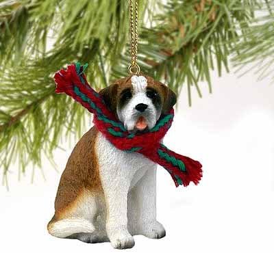 Saint Bernard Dog Christmas Ornament