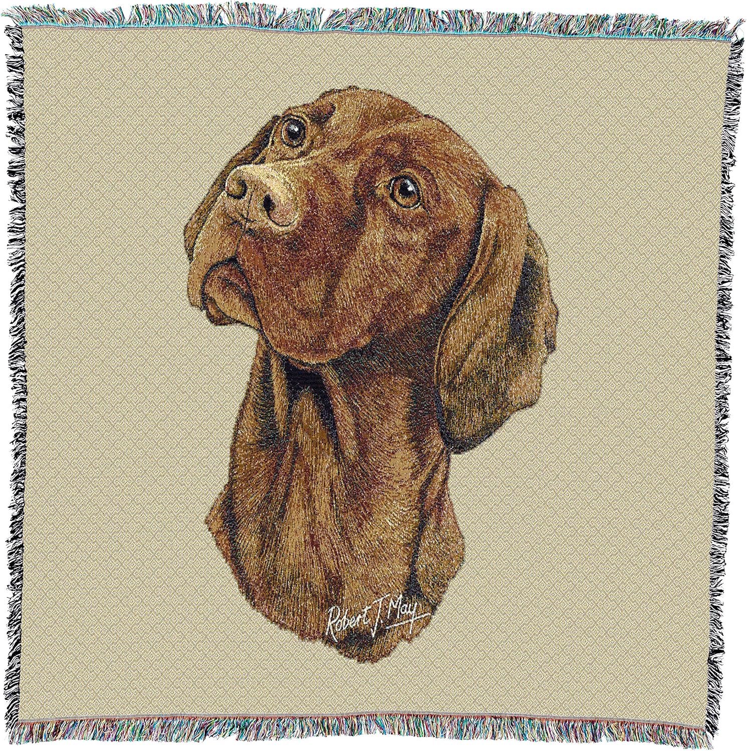 Vizsla Dog Woven Blanket