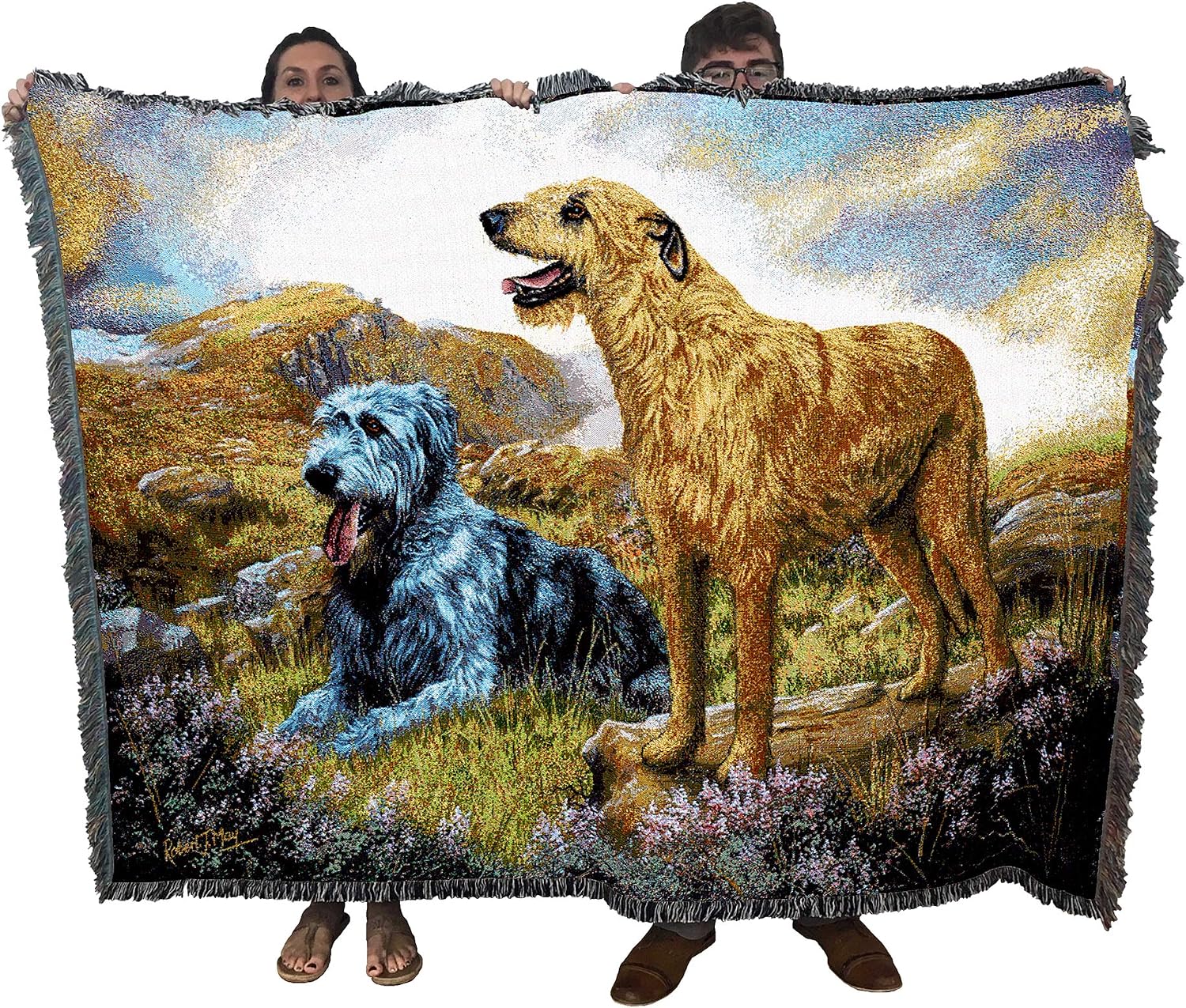 Irish Wolfhound Dog Woven Blanket