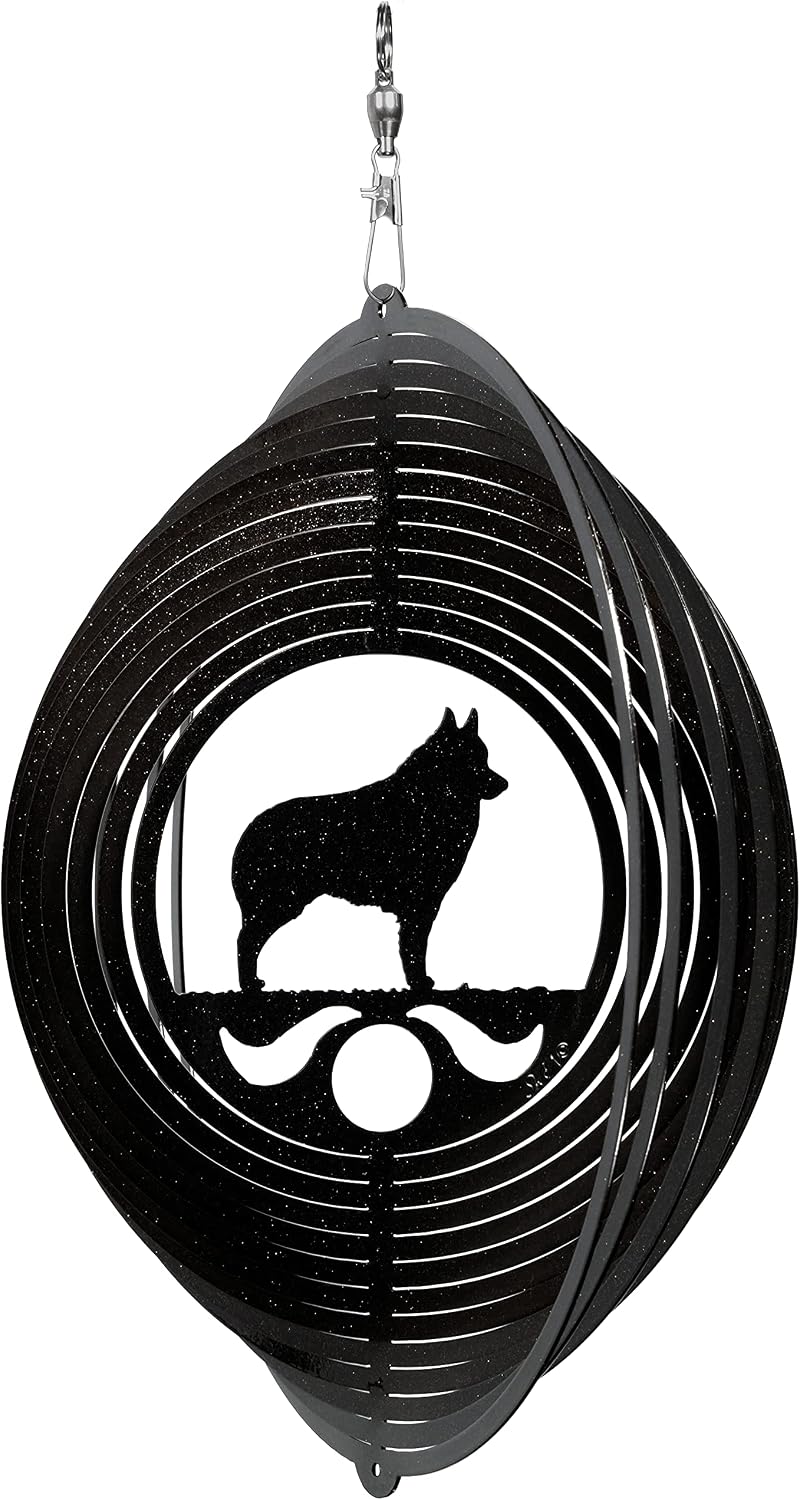 Schipperke Dog Wind Spinner