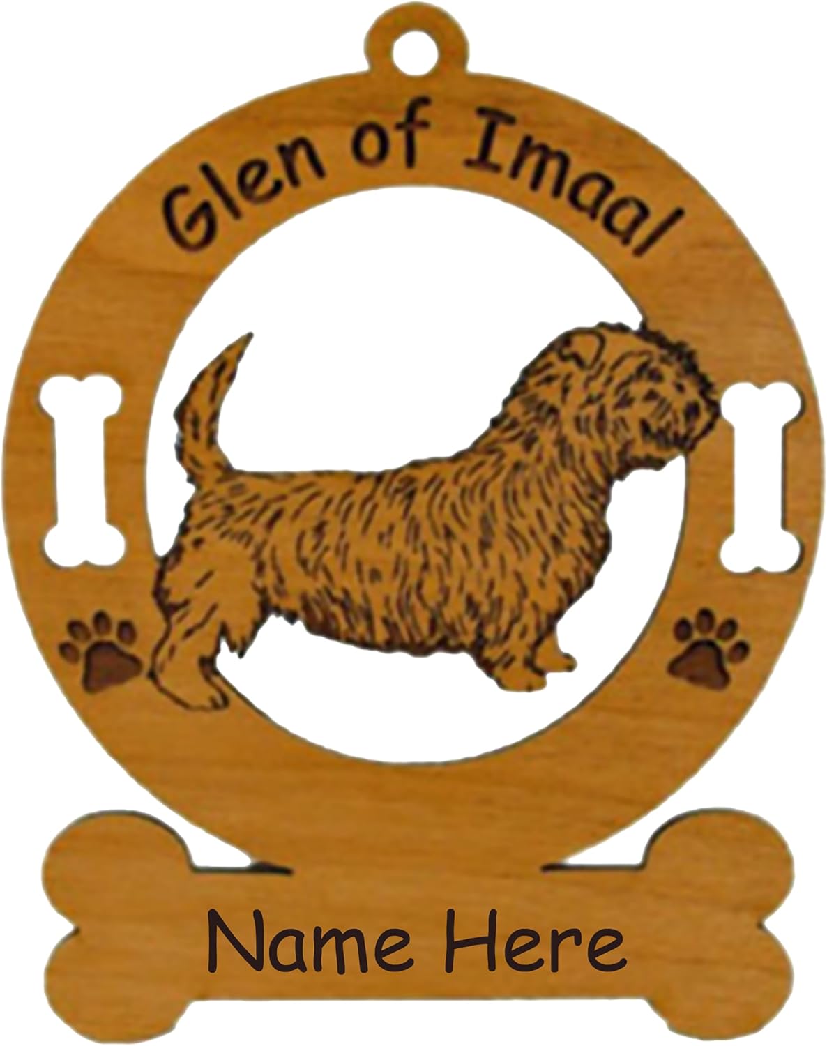 Wooden Glen of Imaal Terrier Dog Ornament