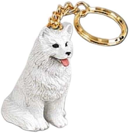 Samoyed Dog Keychain