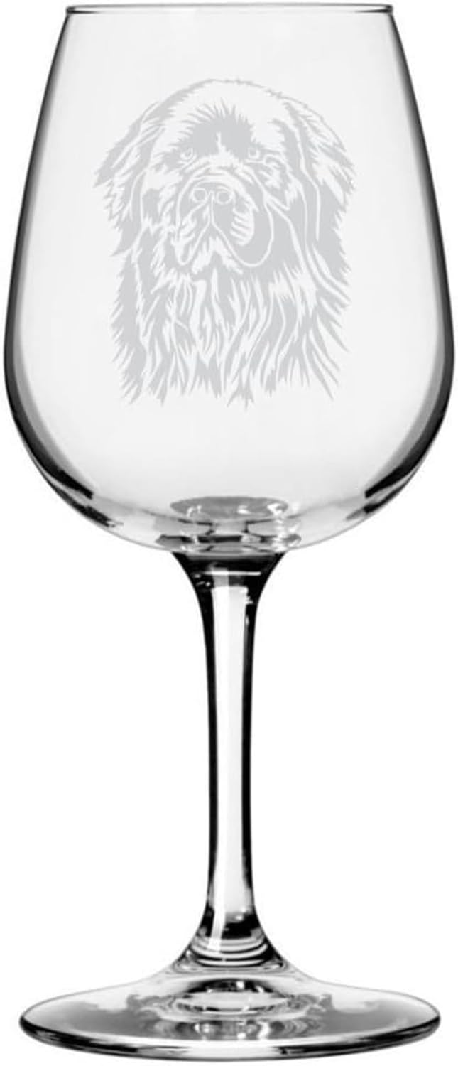 Newfie Dog Wine Glass