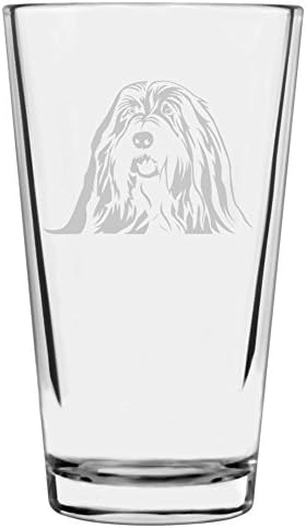 Bearded Collie Personalized Dog Themed Pint Glasses