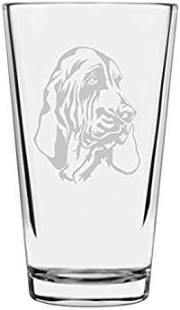 Bloodhound Dog 16oz Pint Glass