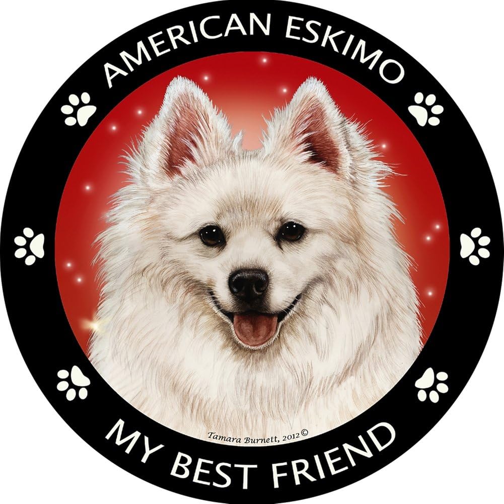American Eskimo Dog Circle Magnet