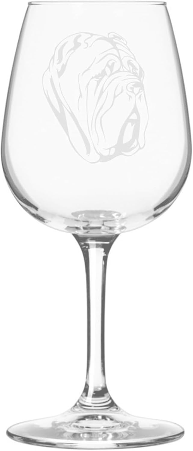 Neopolitan Mastiff Dog Wine Glass