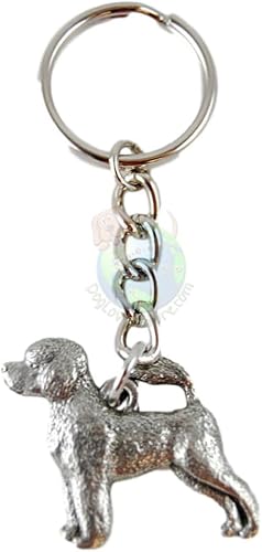 Portuguese Water Dog Pewter Keychain