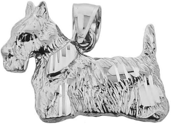 Sterling Silver Scottish Terrier Dog Pendant