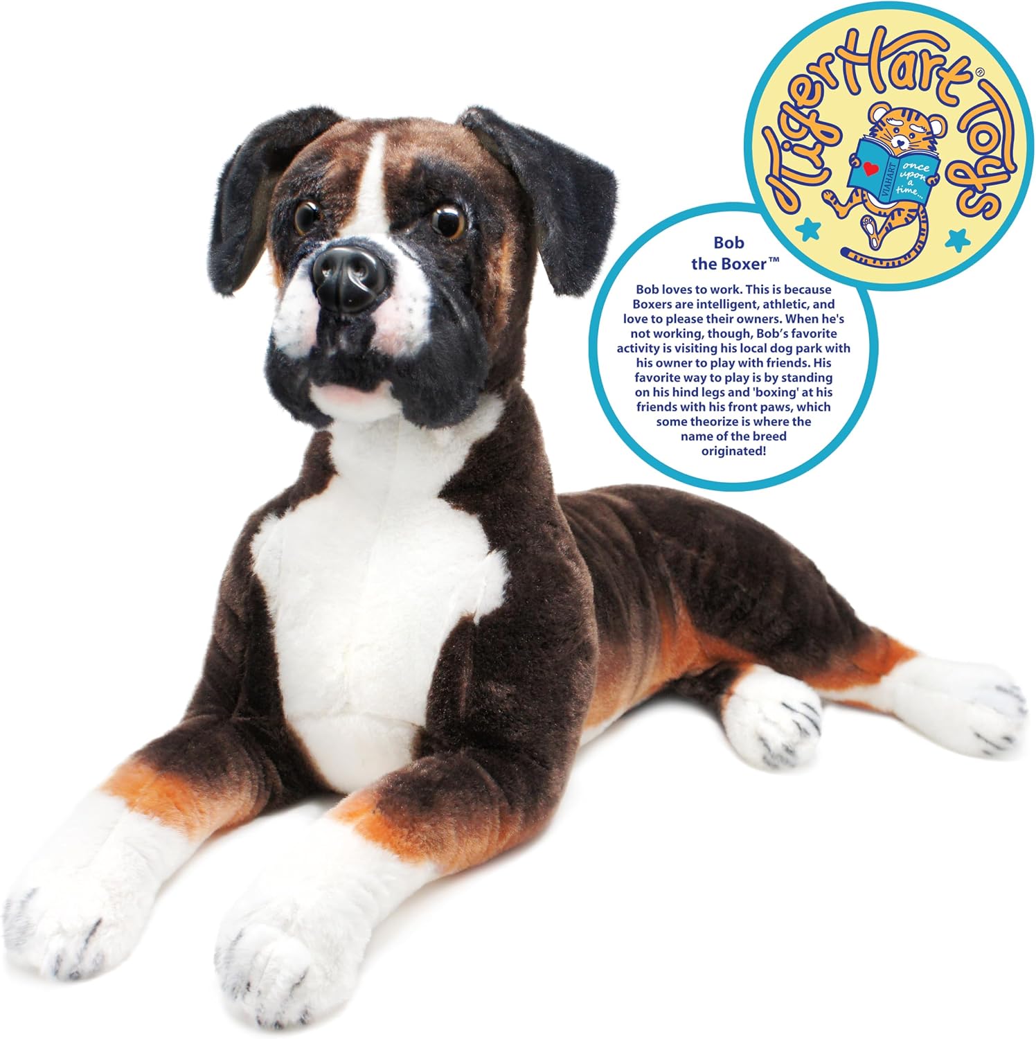 2 1/2 Foot Stuffed Boxer Dog