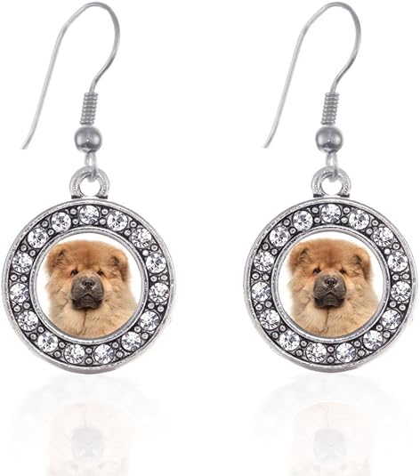 Chow Chow Dog Dangling Earrings