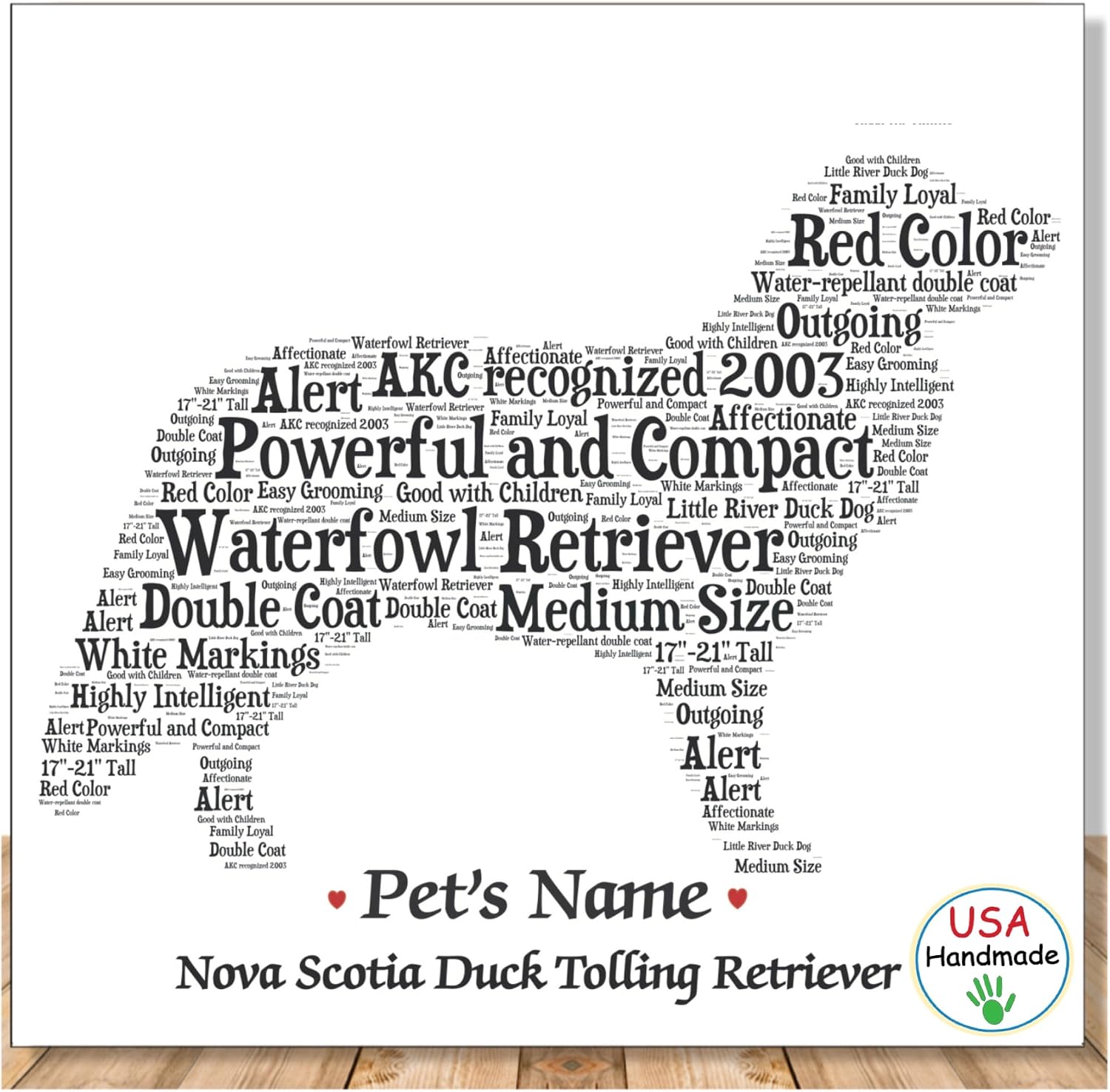 Nova Scotia Duck Tolling Retriever Dog Word Art