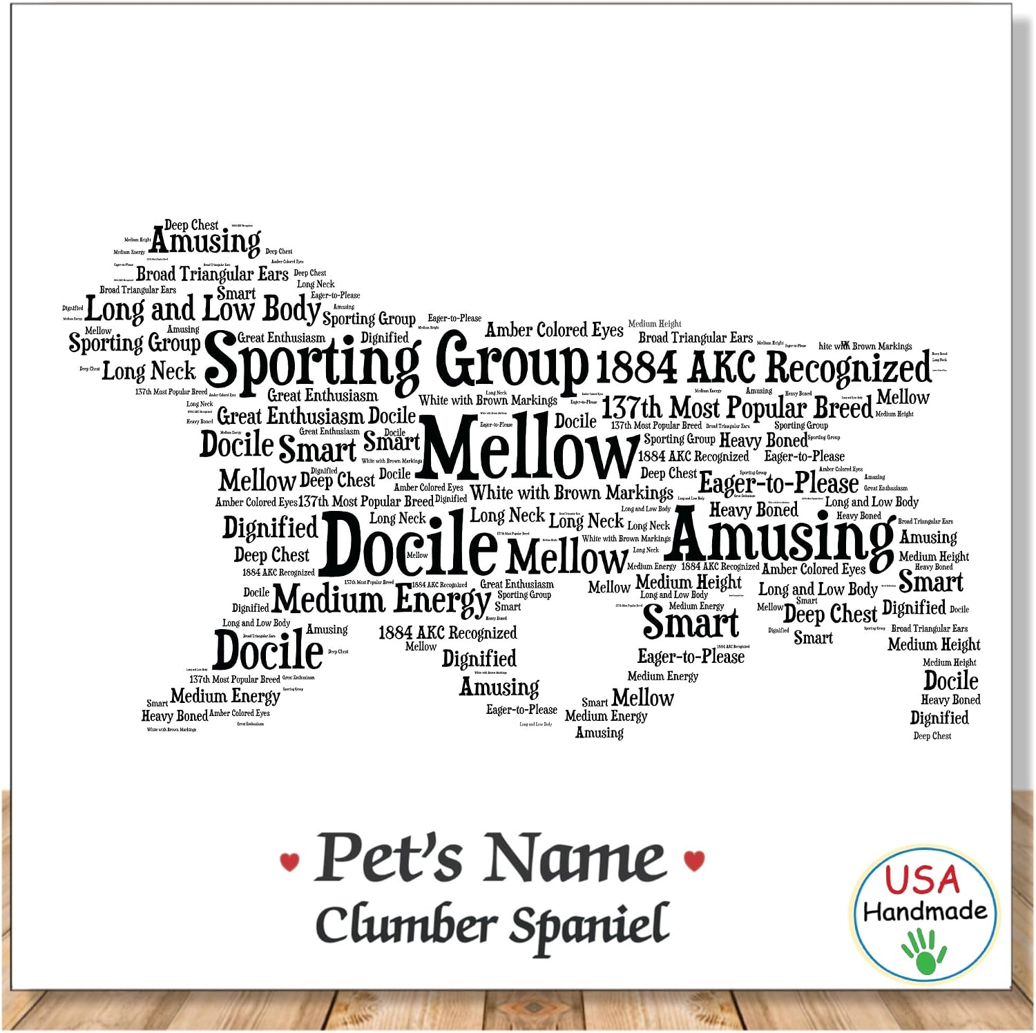 Clumber Spaniel Dog Word Art