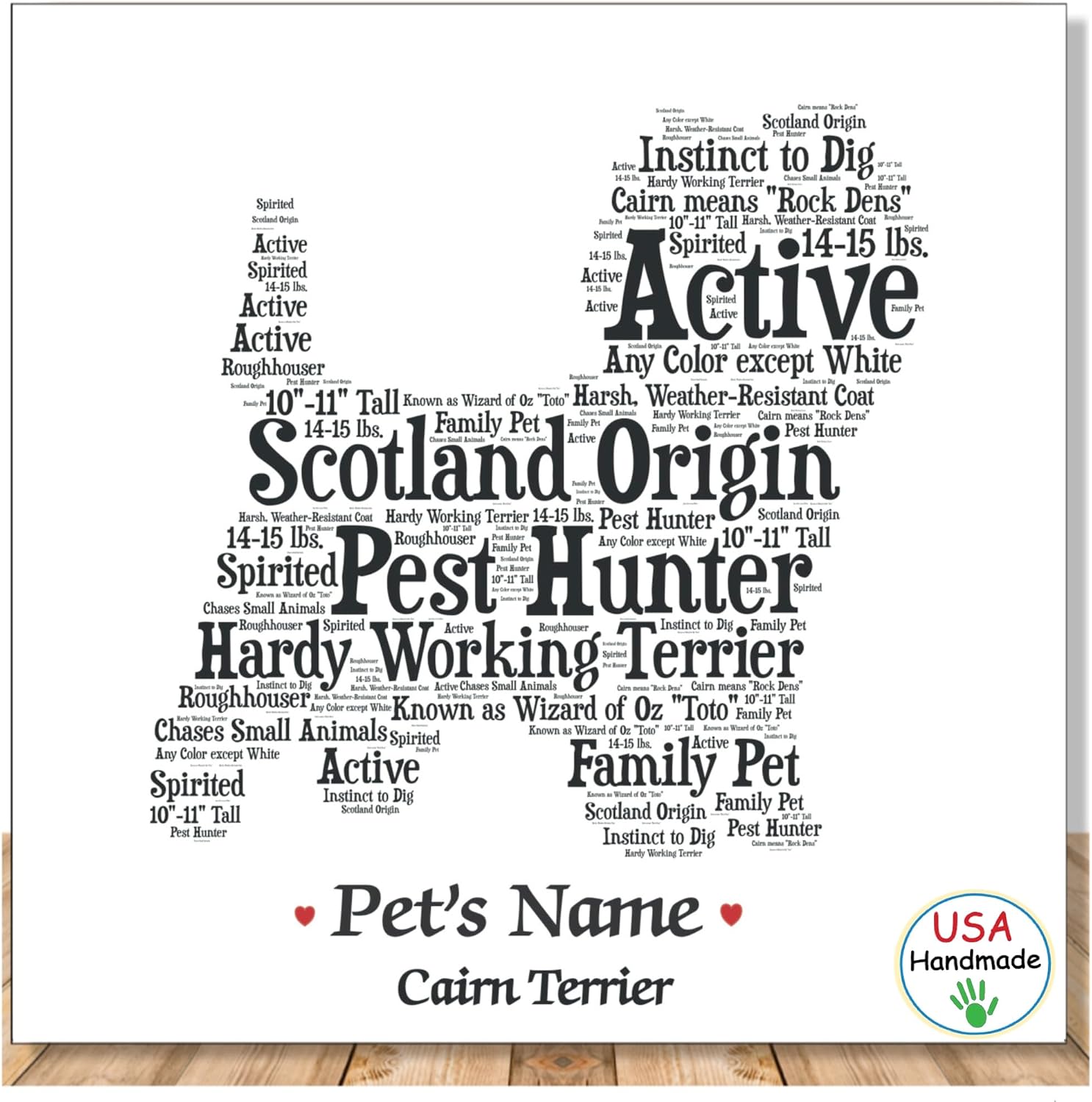 Cairn Terrier Dog Word Art