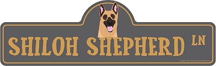 Shiloh Shepherd Lane Street Sign