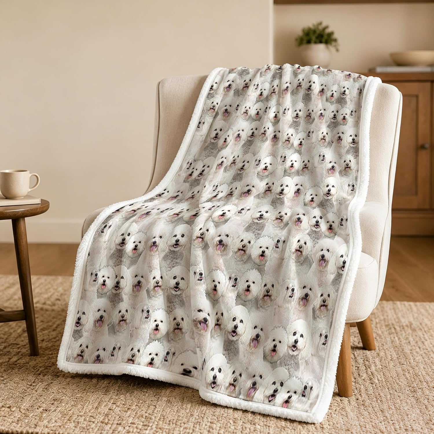 Bichon Frise Dense Pet Blanket