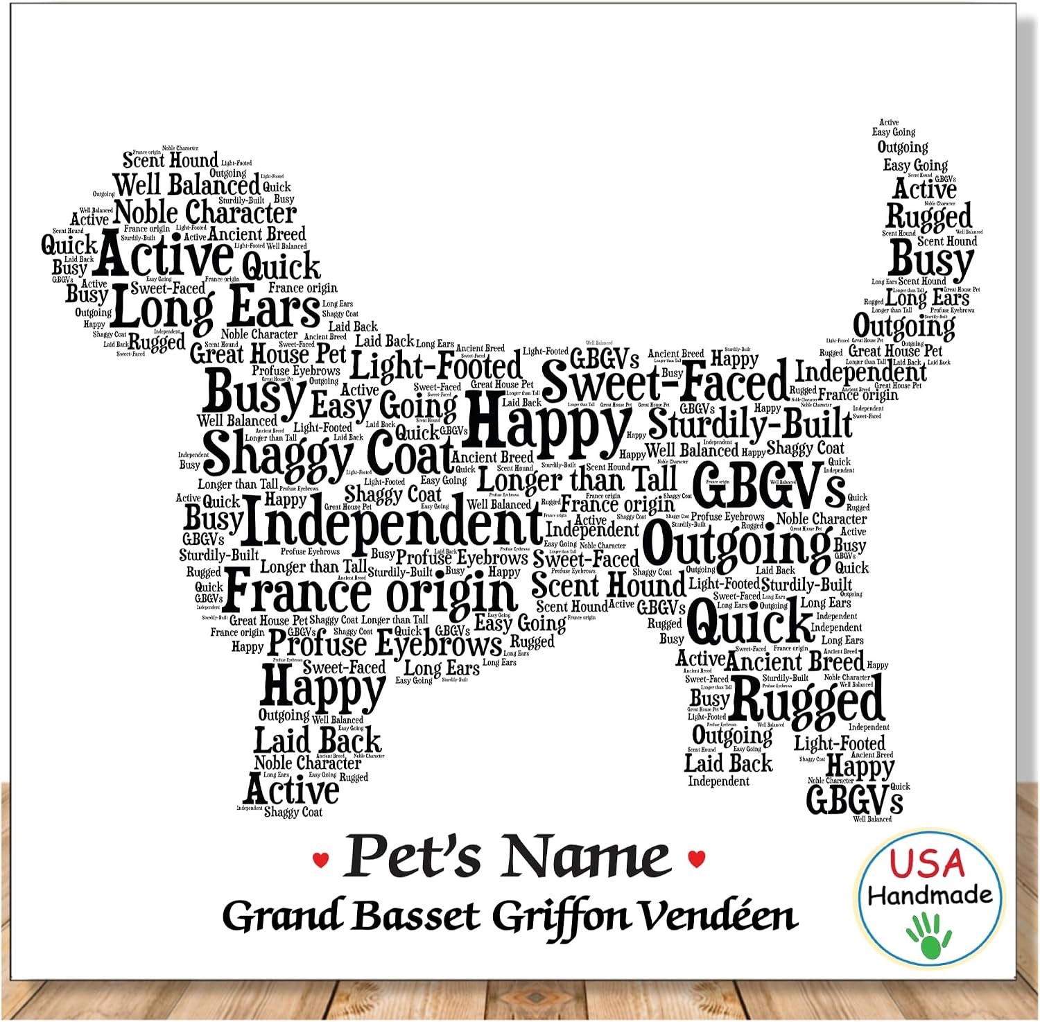 Grand Basset Griffon Vendeen Dog Word Art
