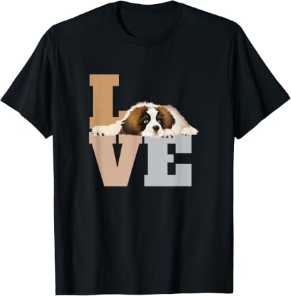 Love St Bernard Dog T-Shirt