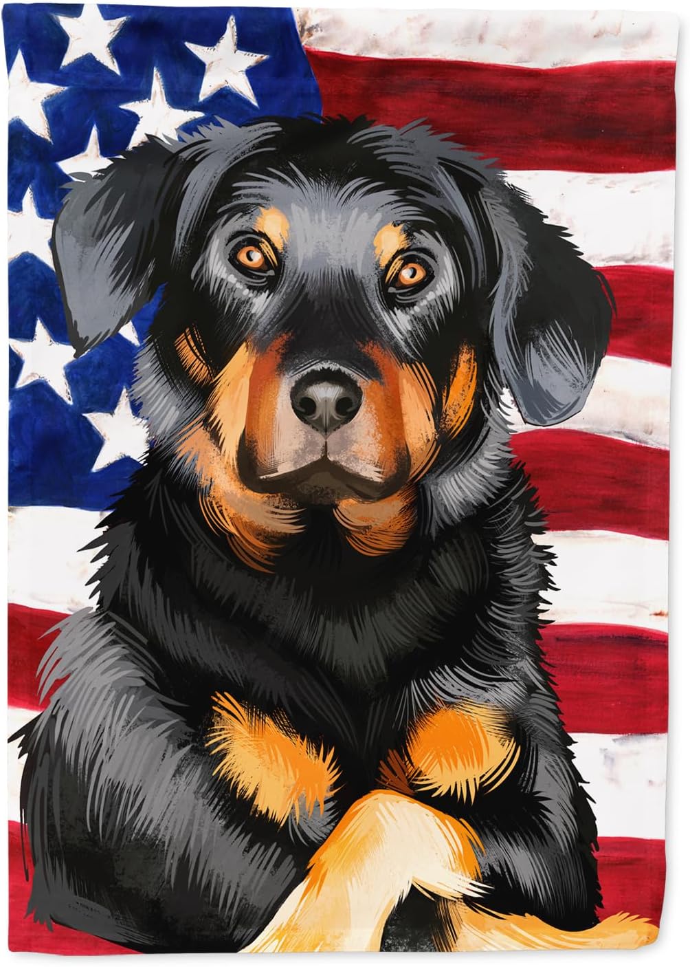 Beauceron American Flag Garden