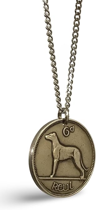 Irish Wolfhound Coin Necklace