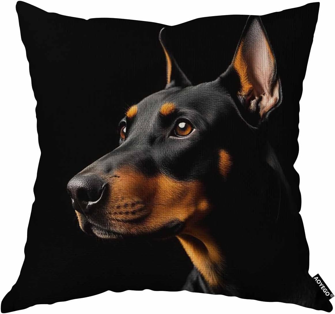 Doberman Pinscher Dog Throw Pillow