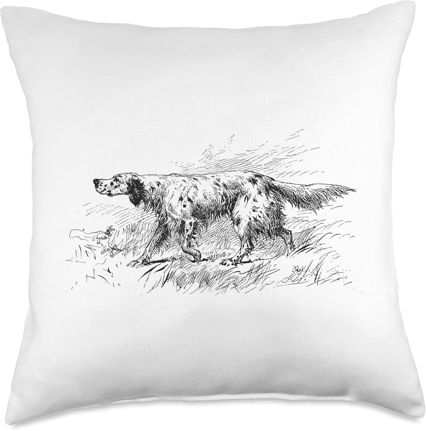 English Setter Dog Throw Pillow