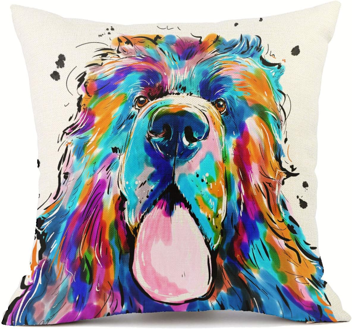 Newfoundland Dog Throw Pillow