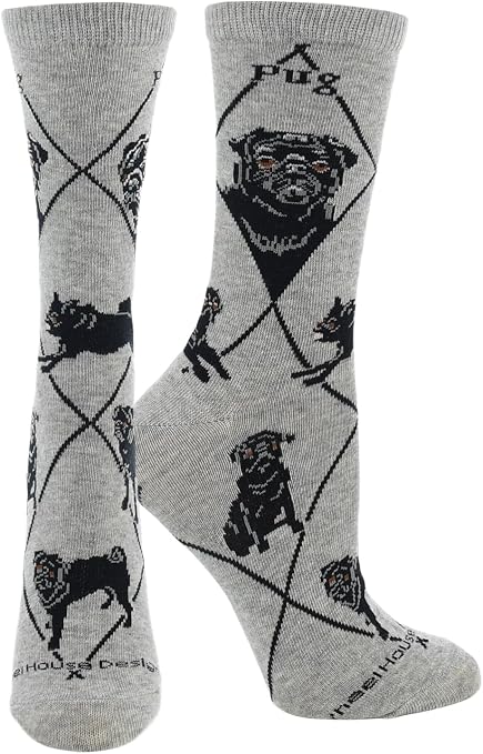 Pug Dog Crew Socks