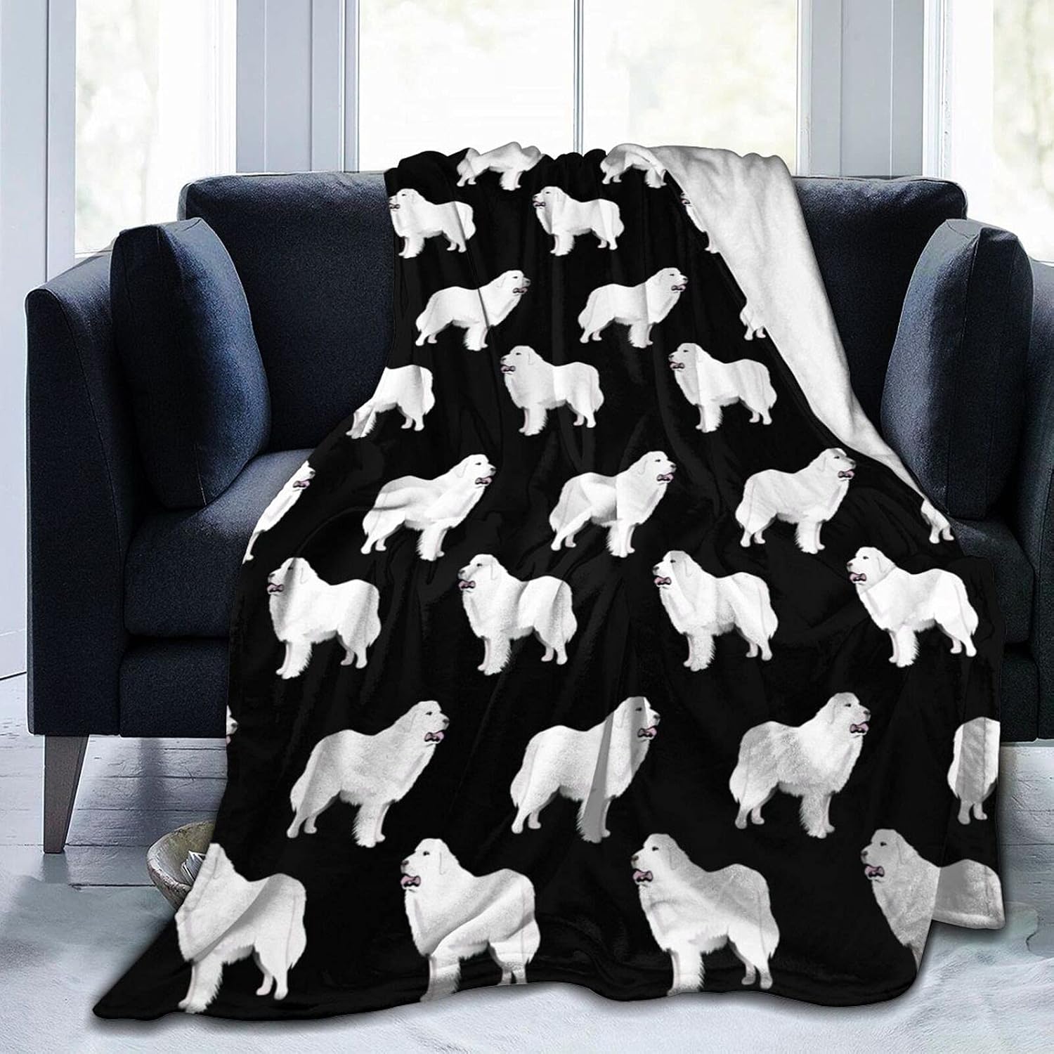 Great Pyrenees Fleece Throw Blanket