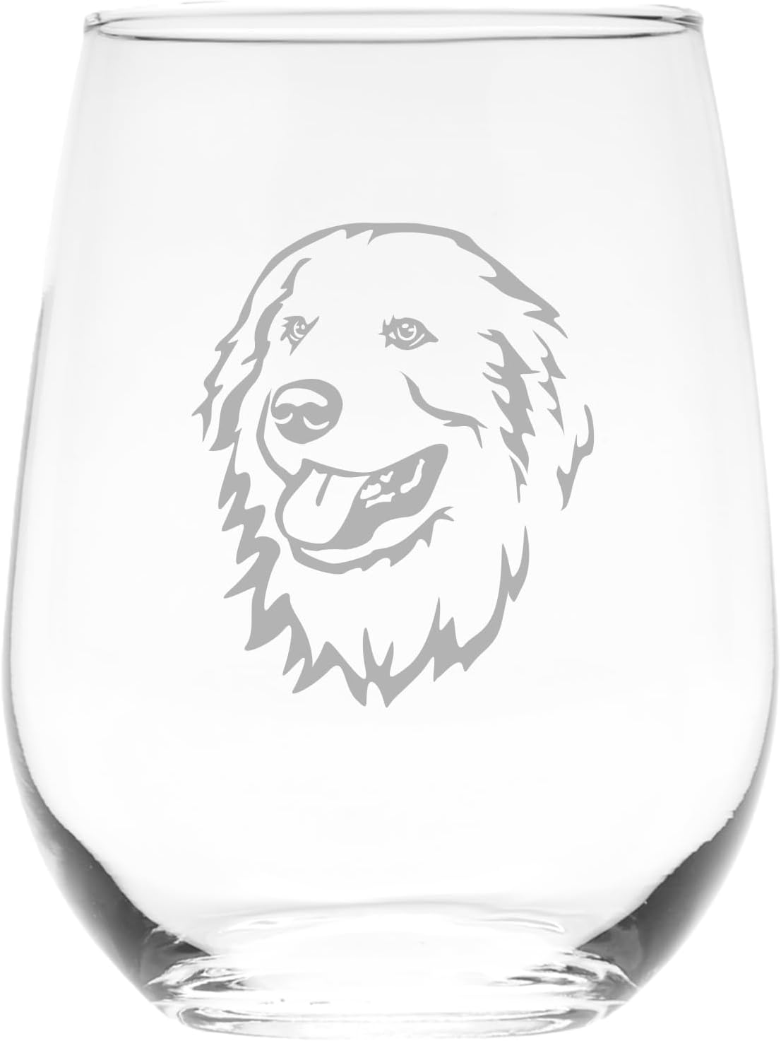 Great Pyrenees Dog Stemless Wine Glass