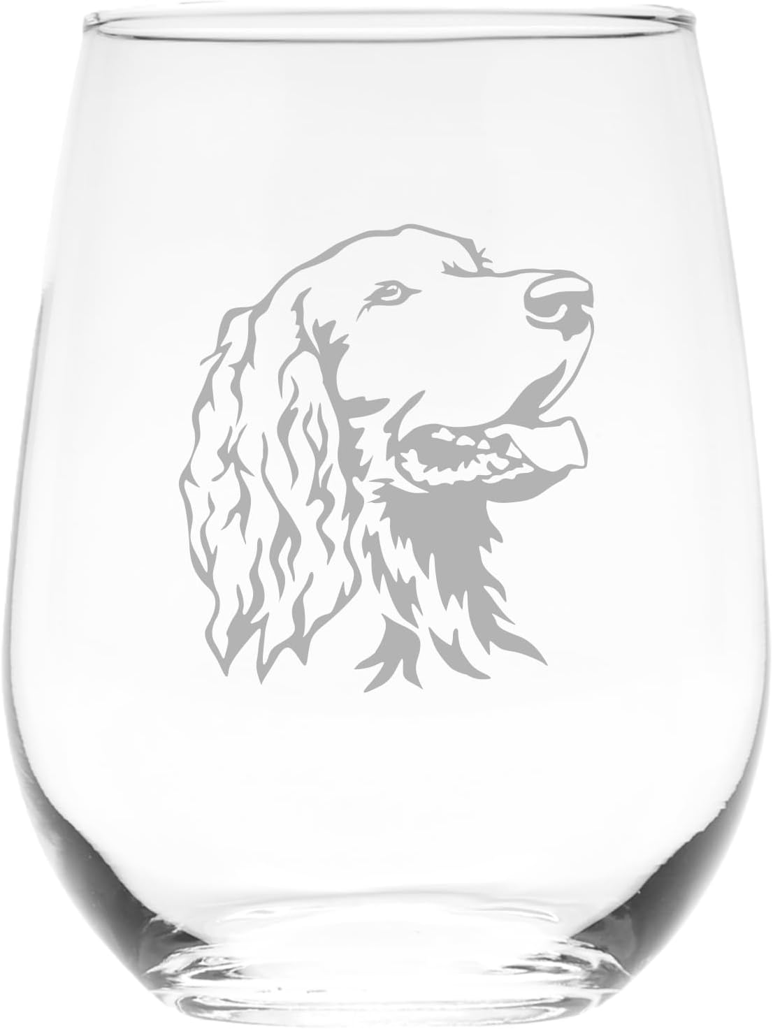 Irish Setter Dog Stemless Wine Glass