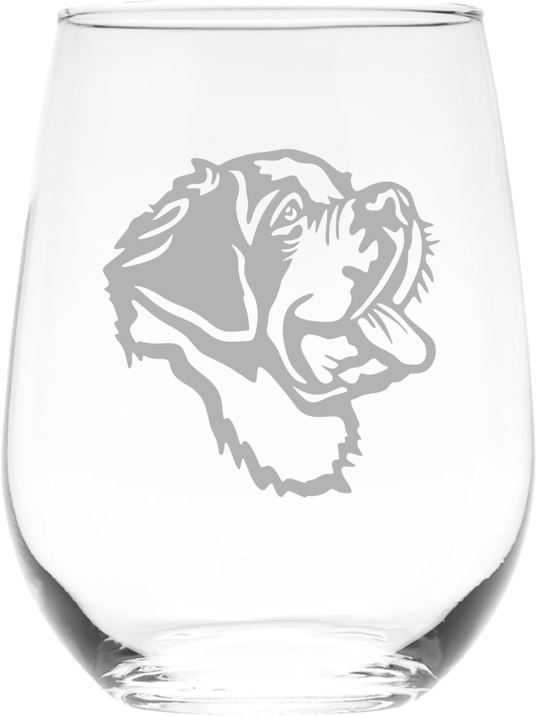 Saint Bernard Dog Stemless Wine Glass