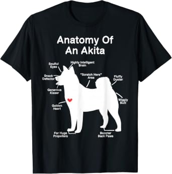 Anatomy of an Akita, American Akita T-Shirt