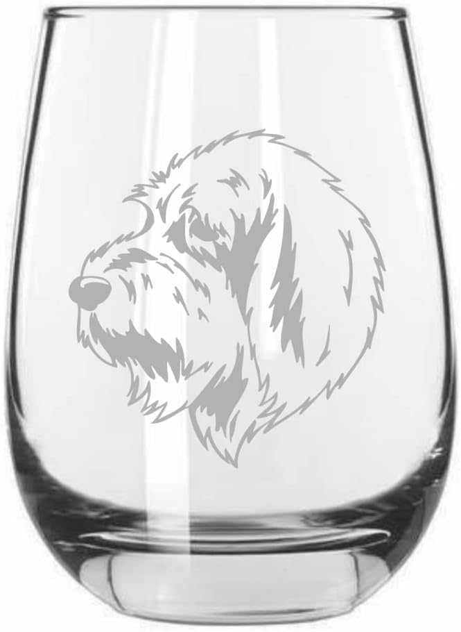 Grand Basset Griffon Vendeen Dog Stemless Wine Glass