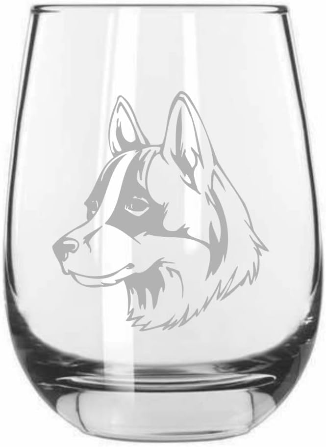 Icelandic Sheepdog Stemless Wine  Glass