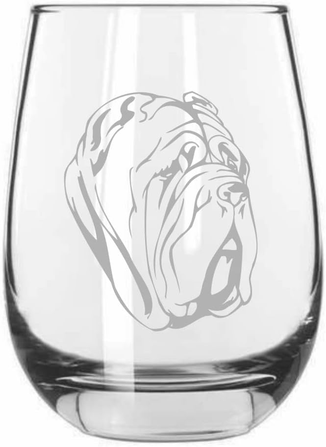 Neopolitan Mastiff Stemless Wine Glass