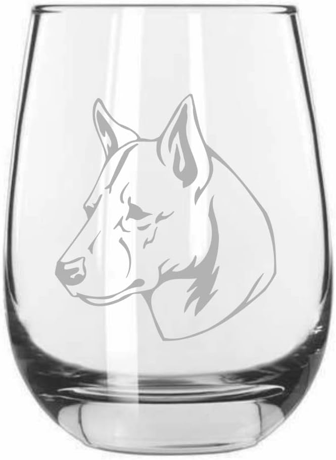 Canaan Dog Stemless Wine Glass