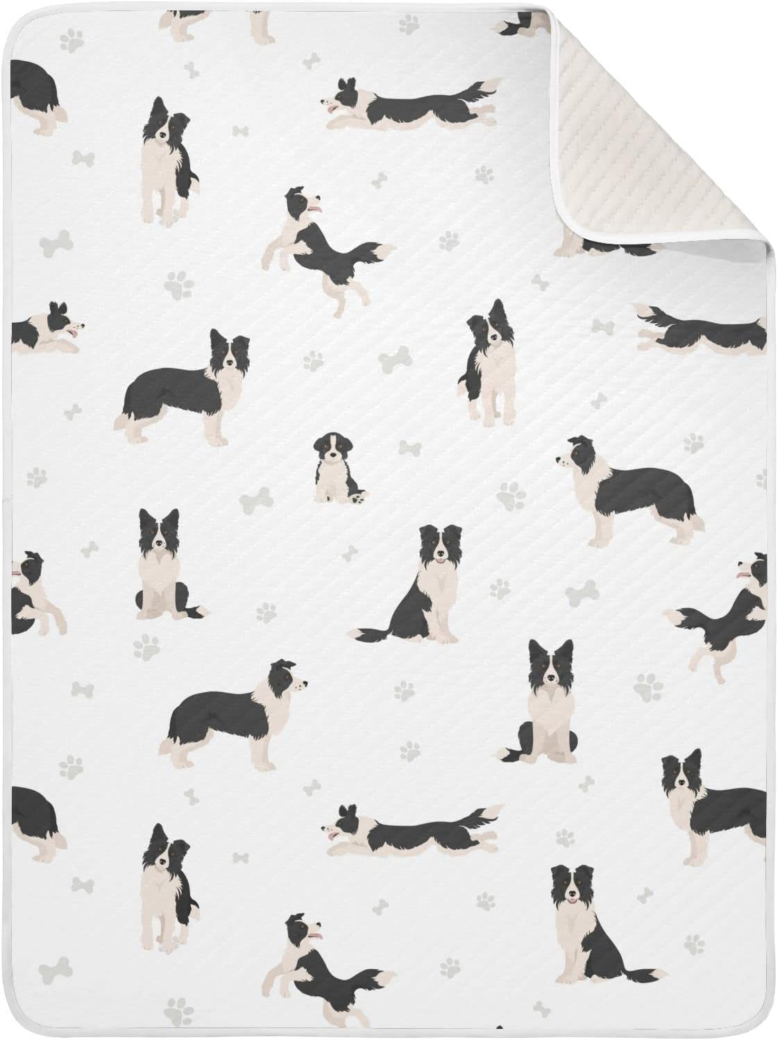 Border Collie Baby Blanket