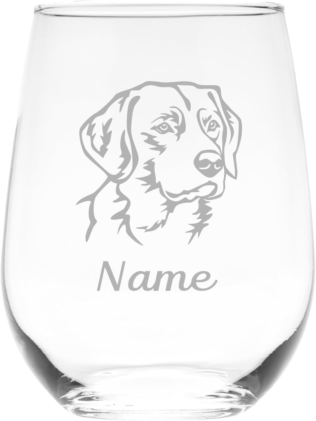 Labrador Retriever Dog Stemless Wine Glass