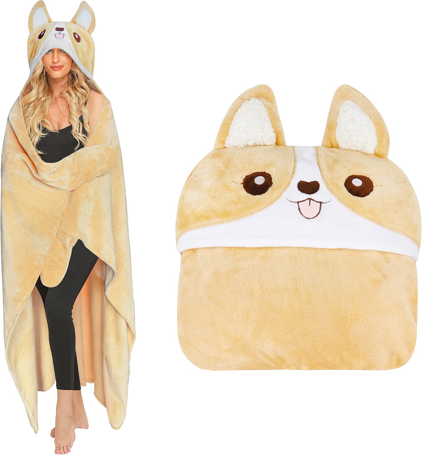 Corgi Dog Blanket Hoodie