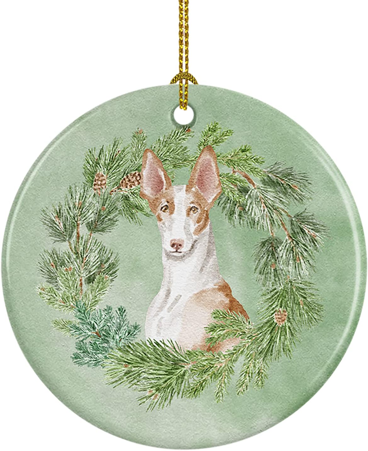 Ibizan Hound Dog Ceramic Ornament