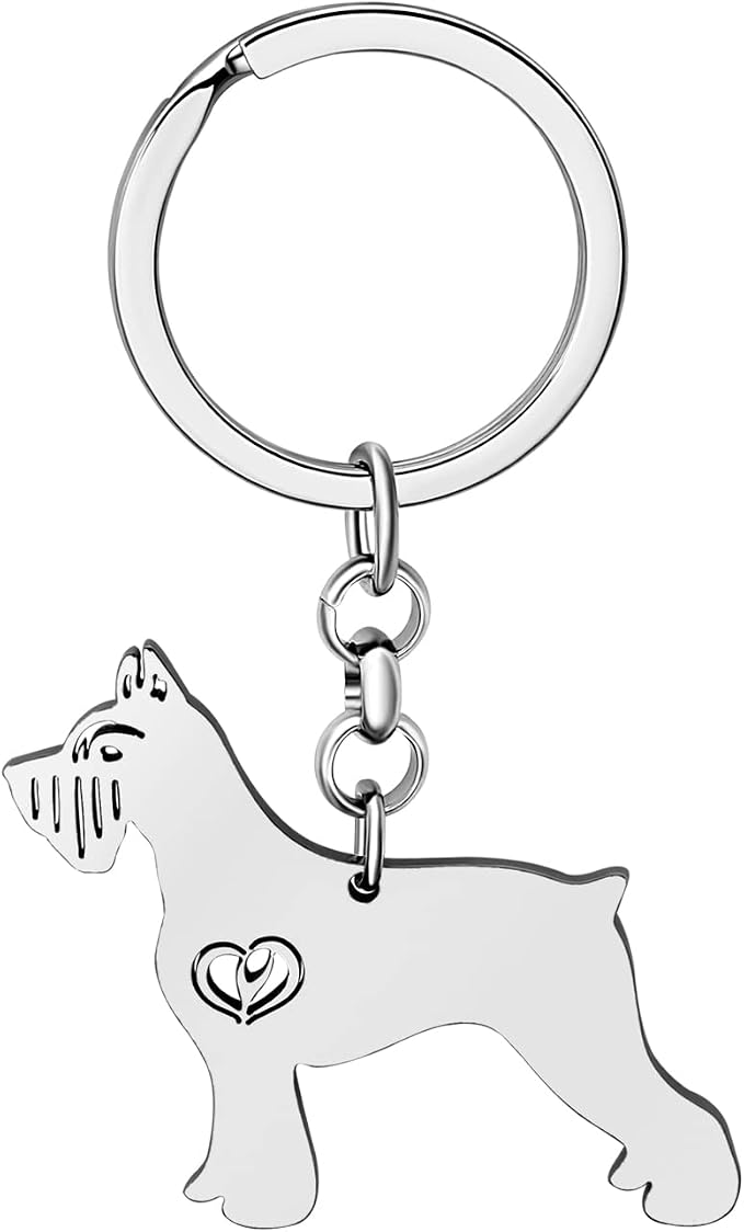 Schnauzer Dog Keychain