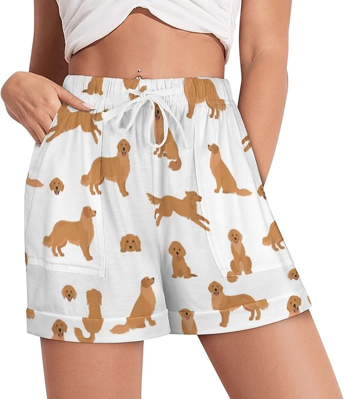 Golden Retriever Dog Pajama Shorts