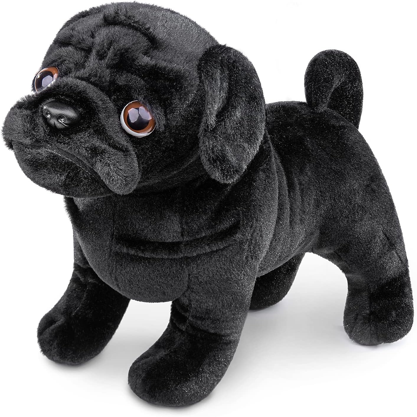 Black Pug Dog Stuffed Animal