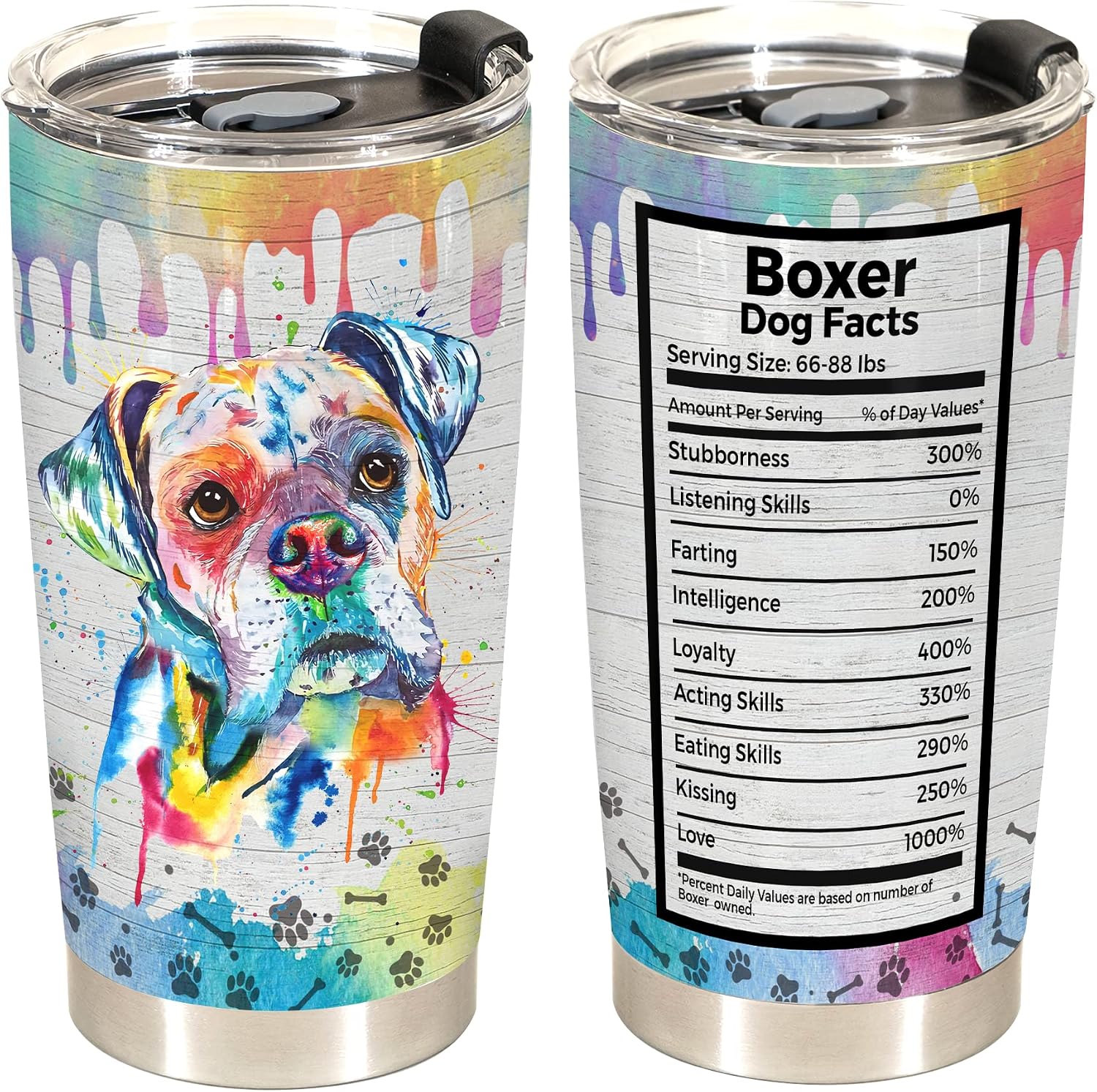 Boxer Dog Stainless Steel Tumbler