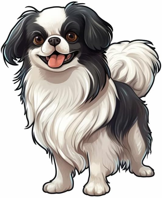 Japanese Chin Decal Sticker